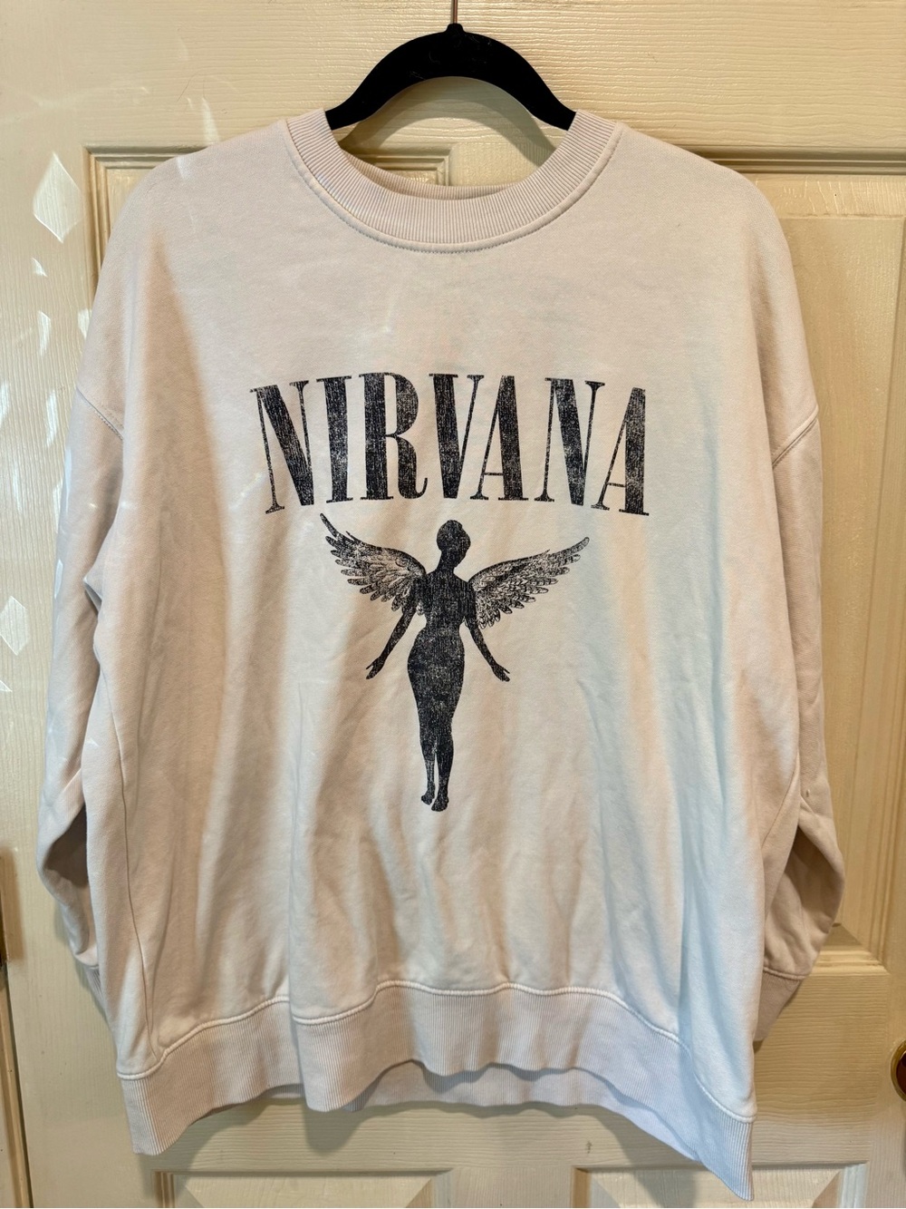 H&M Nirvana Graphic Sweatshirt with Black Print